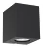 Nordlux Canto Kubi 2 Luce Da Parete Aluminium e Vetro Nero Up & Down - 10.6W 500lm - 830 Luce Calda -  | IP44