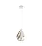 Eglo Luce Pendente Carlton 1 Acciaio Bianca Oro | IP20 - Adatto per 1x E27 