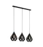 Eglo Luce Pendente Carlton 5 Acciaio Nero | IP20 - Adatto per 3x E27 