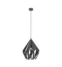 Eglo Luce Pendente Carlton 1 Acciaio Nero Argento | IP20 - Adatto per 1x E27 