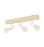 Eglo Luce da soffitto Townshend 3 Legna Acciaio Bianca | IP20 - Adatto per 3x E27 