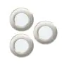 Confezione Multipack 3x Eglo Incasso Faretti Fueva 6 Plastica Nichel Satinato 11.1W 1350lm - 827-840-865 CCT