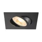 SLV New Tria 68 Faretti Aluminium Nero Piazza | Ritaglio 68mm - Adatto per 1x GU10 