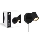D'Lite Luce Da Parete Trop Sabbioso Nero | Adatto Per 1x GU10