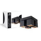 D'Lite Luce da soffitto Kubo Nero Inclinabile e Ruotabile | IP20 - Adatto per 4x GU10