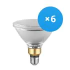 Confezione Multipack 6x Ledvance Performance Faretti LED E27 PAR38 15.2W 1035lm 30D - 927 Bianco Molto Caldo | Miglior Resa Cromatica - Dimmerabile - Sostitutiva 120W