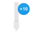 Confezione Multipack 10x Ledvance Dulux-S LED 4W - 840 Bianco Freddo | 2-Pin - Sostitutiva 9W