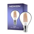 Noxion Lucent LED E14 Sferica Filamento Chiara 4.5W 470lm - 827 Bianco Molto Caldo | Sostitutiva 40W