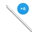 Confezione Multipack 6x Bright Choice Stagna LED 17W 1870lm - 840 Bianco Freddo | 120cm
