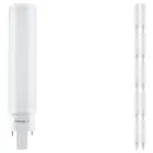 Confezione Multipack 10x Ledvance Dulux-D LED 7W - 830 Luce Calda -  | 4-Pin - Sostitutiva 18W