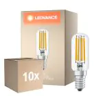 Confezione Multipack 10x Ledvance Special LED E14 Tubo one-handed Filamento Chiara 4.2W 470lm - 827 Bianco Molto Caldo | Sostitua 40W