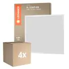 Confezione Multipack 4x Ledvance Pannello a LED Compatto Aluminium Bianca 33W 3630lm - 865 Luce del Giorno | 60x60cm