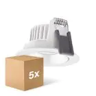Confezione Multipack 5x Ledvance Faretti LED Adjust Aluminium Bianca 8W 680lm 36D - 930 Luce Calda | Ritaglio 68mm - IP20 - Miglior resa cromatica - Dimmerabile
