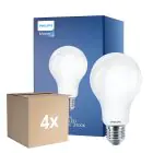 Confezione Multipack 4x Philips Classic LED Bulbo E27 Pera Ghiaccio 13W 2000lm - 827 Bianco Molto Caldo | Sostitutiva 120W