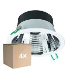Confezione Multipack 4x Philips Downlight LED Coreline DN142B Aluminium Bianca 11W 1200lm 60D - 830 Luce Calda | Ritaglio 155mm - IP20 - UGR