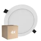 Confezione Multipack 4x Ledvance Downlight Slim Alu Bianca 16W 1600lm 90D - 830 Luce Calda -  | Ritaglio 175mm - IP44 