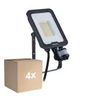 Confezione Multipack 4x Philips Proiettore LED Ledinaire BVP167 30W 3600lm 110D - 830-840-865 CCT | IP65 - Sensore di Movimento e Luce - Simmetrico