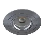 Noxion Incasso Faretti Logic MR16 Inclinabile Lucido Grigio | 92mm - Ritaglio 80mm - IP20 - Incl. GU10 Attacco