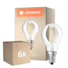 Confezione Multipack 6x Osram Classic LED E14 Sferica Filamento Chiara 5.9W 806lm - 827 Bianco Molto Caldo | Dimmerabile - Sostitutiva 60W