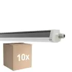 Confezione Multipack 10x Ledvance Stagna Reglette Stagna FLEX Cablaggio Entra/Esci 34W 5600lm - 840 Bianco Freddo | 120cm - Sostitutiva 2x36W
