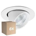 Confezione Multipack 6x Noxion Faretti LED Forza V2 Aluminium Bianca 28/32/36/40W - 3300/3700/4100/4500lm 36D - 930-940-957 CCT | 160mm - Ritaglio 145mm - Miglior Resa Cromatica
