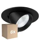 Confezione Multipack 6x Noxion Faretti LED Forza V2 Aluminium Nero 28/32/36/40W - 3300/3700/4100/4500lm 36D - 930-940-957 CCT | 160mm - Ritaglio 145mm - Miglior Resa Cromatica
