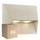 Confezione Multipack 6x Nordlux Pontio Luce Da Parete Aluminium Sanded | IP54 - Adatto per 2x GU10 