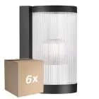 Confezione Multipack 6x Nordlux Coupar Luce Da Parete Aluminium Nero | IP54 - Adatto per E27