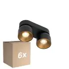 Confezione Multipack 6x Nordlux Pitcher Faretti Metallo Nero | Adatto per 2x GU10