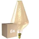 Confezione Multipack 6x Calex XXL Vienna Oro LED E27 Filamento 4W 320lm- 822 Bianco Molto Caldo | Dimmerabile