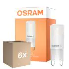 Confezione Multipack 6x Osram LED Pin G9 Chiara 1.9W 180lm - 827 Bianco Molto Caldo 