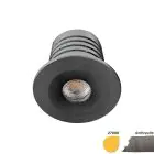 EcoDim Incasso Faretti Mini Antracite 2.5W 155lm 30D - 827 Bianco Molto Caldo | 35mm - Ritaglio 28mm - IP67 - Dimmerabile
