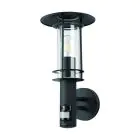 Eglo Luce Da Parete Lisio 1 Acciaio Inossidabile Nero | IP44 - Adatto per 1x E27 - Sensore Di Movimento