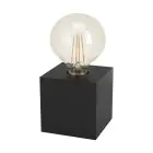Eglo Lampada Da Tavolo Prestwick 2 Legna Nero | IP20 - Adatto per 1x E27 
