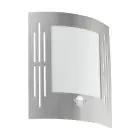 Eglo Luce Da Parete City Acciaio Inossidabile | IP44 - Adatto per 1x E27 - Sensore Di Movimento