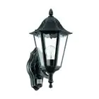 Eglo Luce Da Parete Navedo Aluminium Nero | IP44 - Adatto per 1x E27 - Sensore Di Movimento