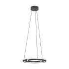 Eglo Luce Pendente Mezzomonte Aluminium Acciaio Nero 20W 1600lm - 827-865 Regolabile Bianca | IP20 - Dimmerabile 