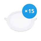 Confezione Multipack 15x Bright Choice Downlight LED UltraSlim 15W 1200lm 110D - 840 Bianco Freddo | 190mm - Ritaglio 175mm